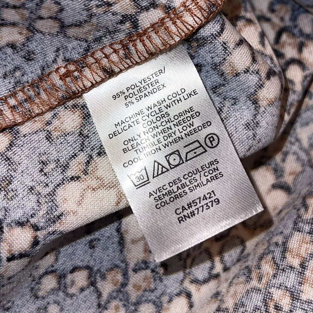 Ann Taylor Blouse Balloon Sleeve Snakeskin - Picture 7 of 8